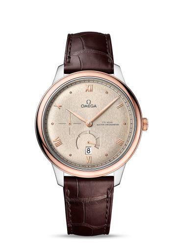Omega De Ville Power Reserve Master Chronometer Stainless Steel - Sedna Gold / Beige